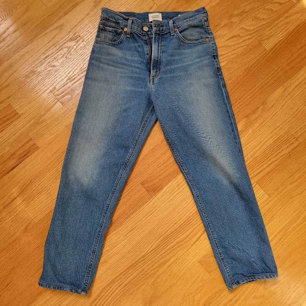 Citizens of Humanity Marlee cropped high rise tapered jeans, size 24